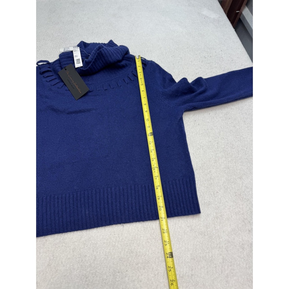 Antonio Melani Amelia Sweater Women's Large Deep Navy 100% Cashmere Cowl Neck - Picture 6 of 8